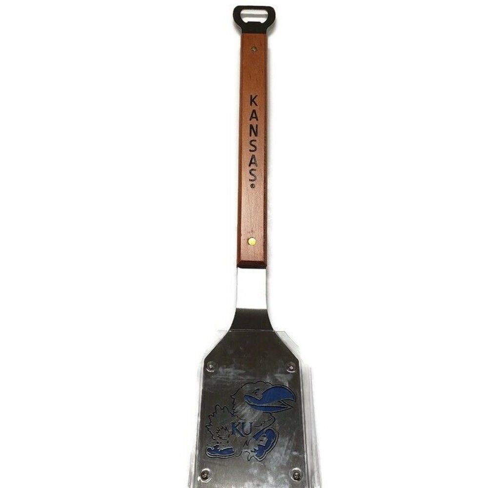 NCAA Kansas Jayhawks The Sportula Grilling Bottle Opener Bristle Brush Spatula - Picture 8 of 8